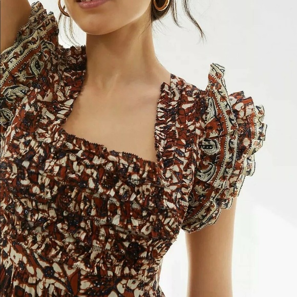 🔥Sale🔥 Anthropologie Ruffle Maxi Dress - Picture 6 of 9